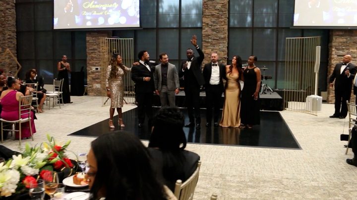 Honorees gathered on the dance floor