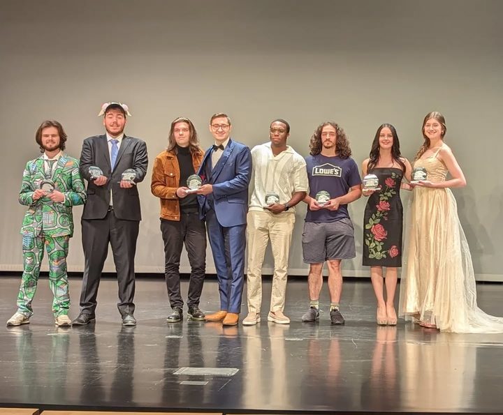 The award winners on stage