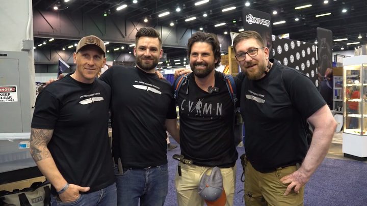 The CVMN Nation crew on the floor at Blade Show