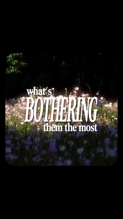 'What's bothering them the most' over a dreamy field of flowers